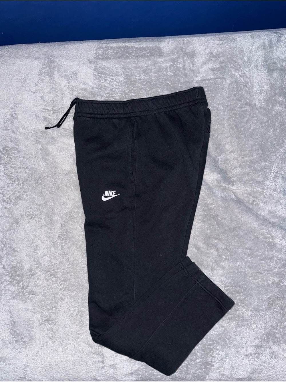 Mens Nike Jogger Pants with White Swoosh Uncuffed